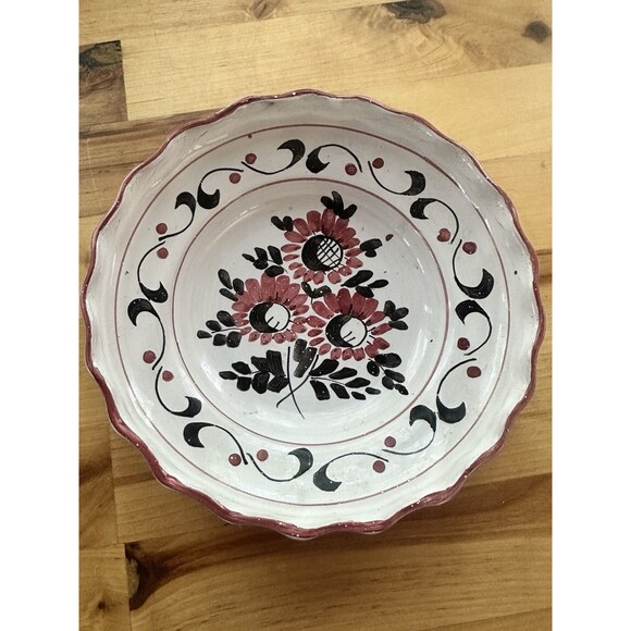 2 Vintage Serving Bowls 5" Folk Art Hand Painted German Hungarian Use, Wall Hang - Picture 5 of 10